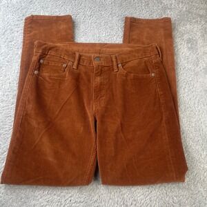 Levi's 511 Corduroy Pants Men 33x32 Rust Slim Fit 2 Way Stretch